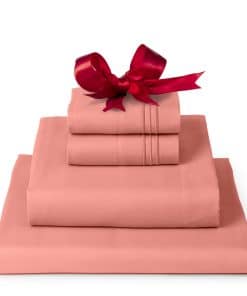 Juego de sábanas Mellanni Twin - Colección -Coral