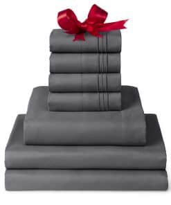 Juego de sábanas Mellanni Split King - -Gris