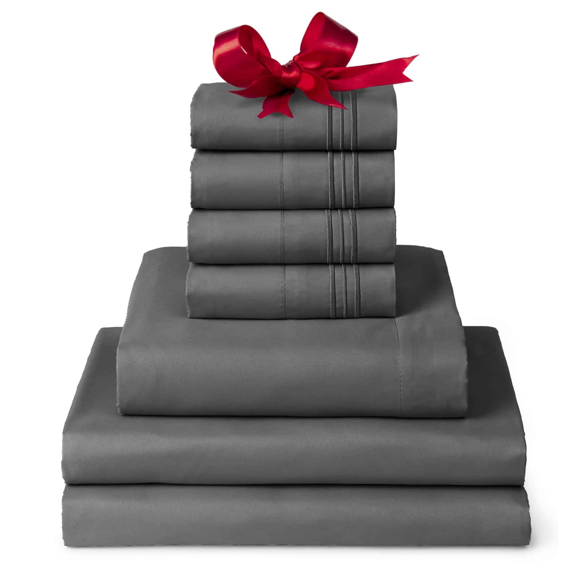 Juego de sábanas Mellanni Split King - -Gris