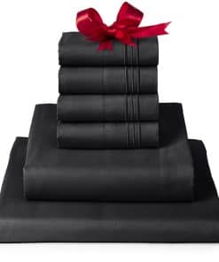 Juego de sábanas California King Mellanni -Negro