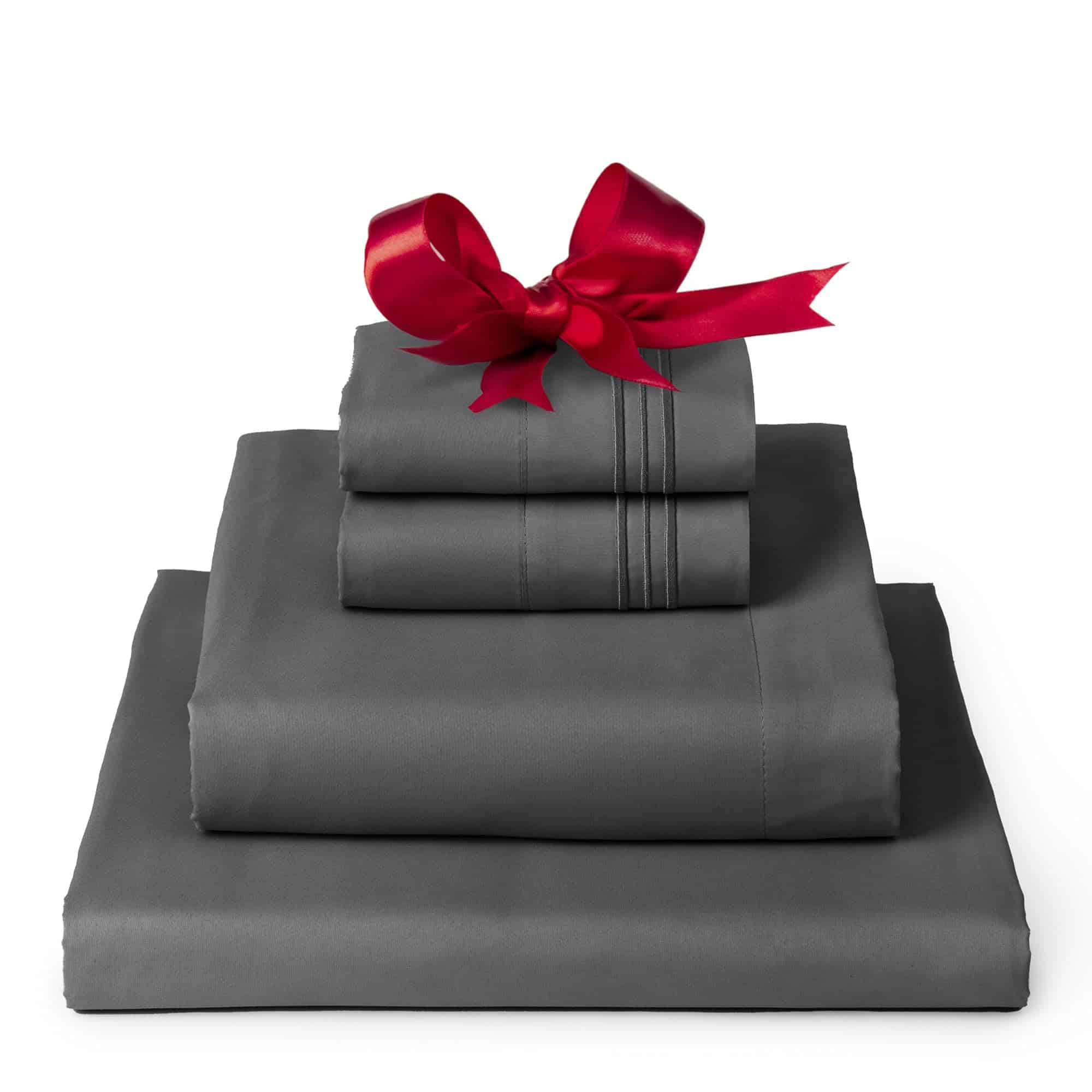 Juego de sábanas Mellanni Twin - Colección -Gris