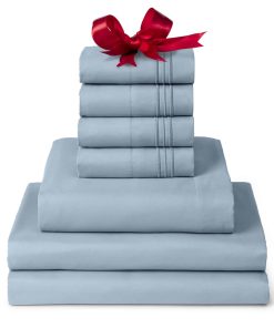 Juego de sábanas Mellanni Split King - -Azul Hortensia