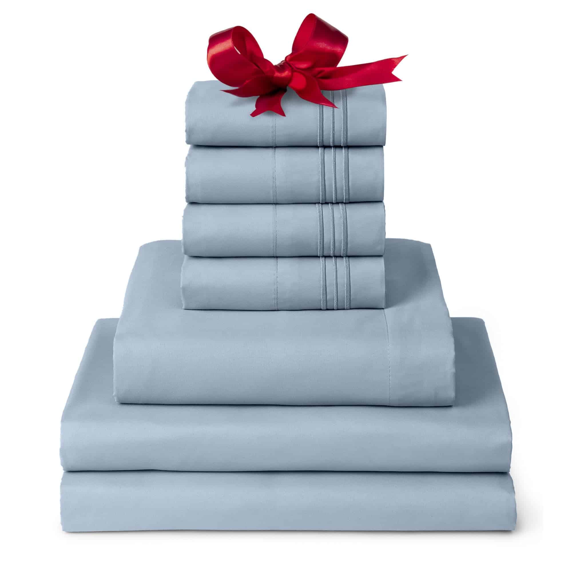 Juego de sábanas Mellanni Split King - -Azul Hortensia