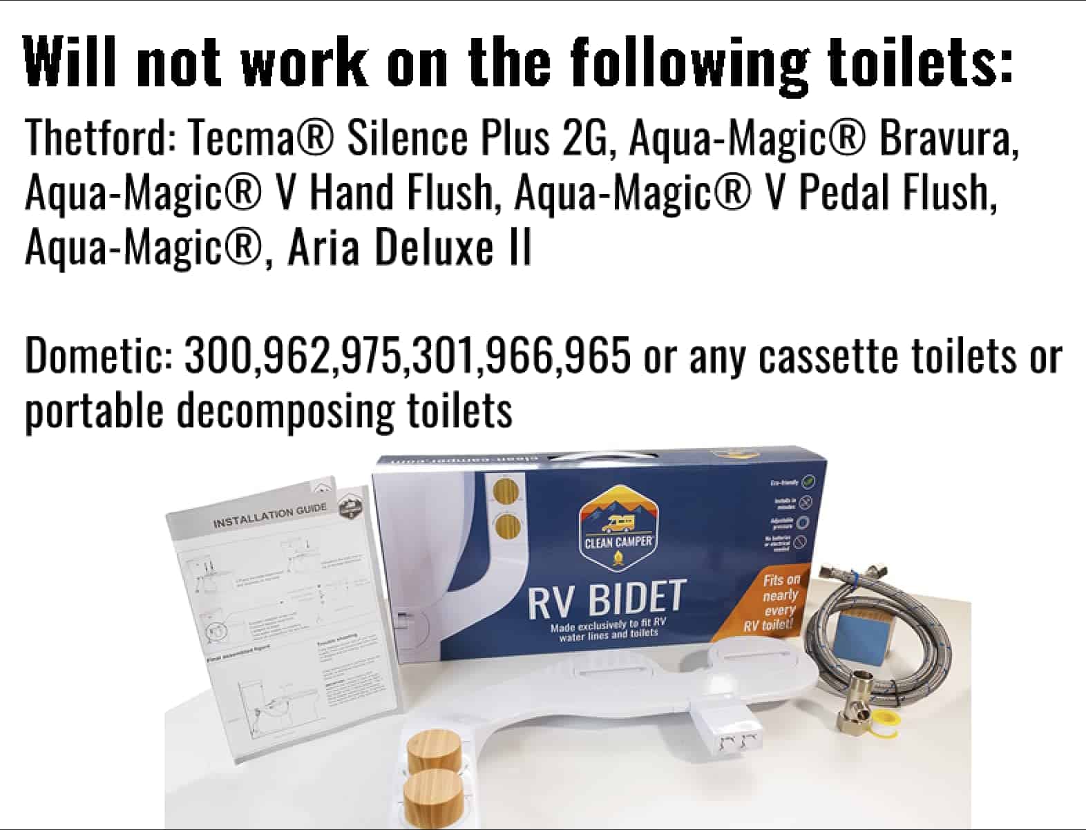 Bidé para RV de Clean Camper | Autolimpieza, Doble - Imagen 7