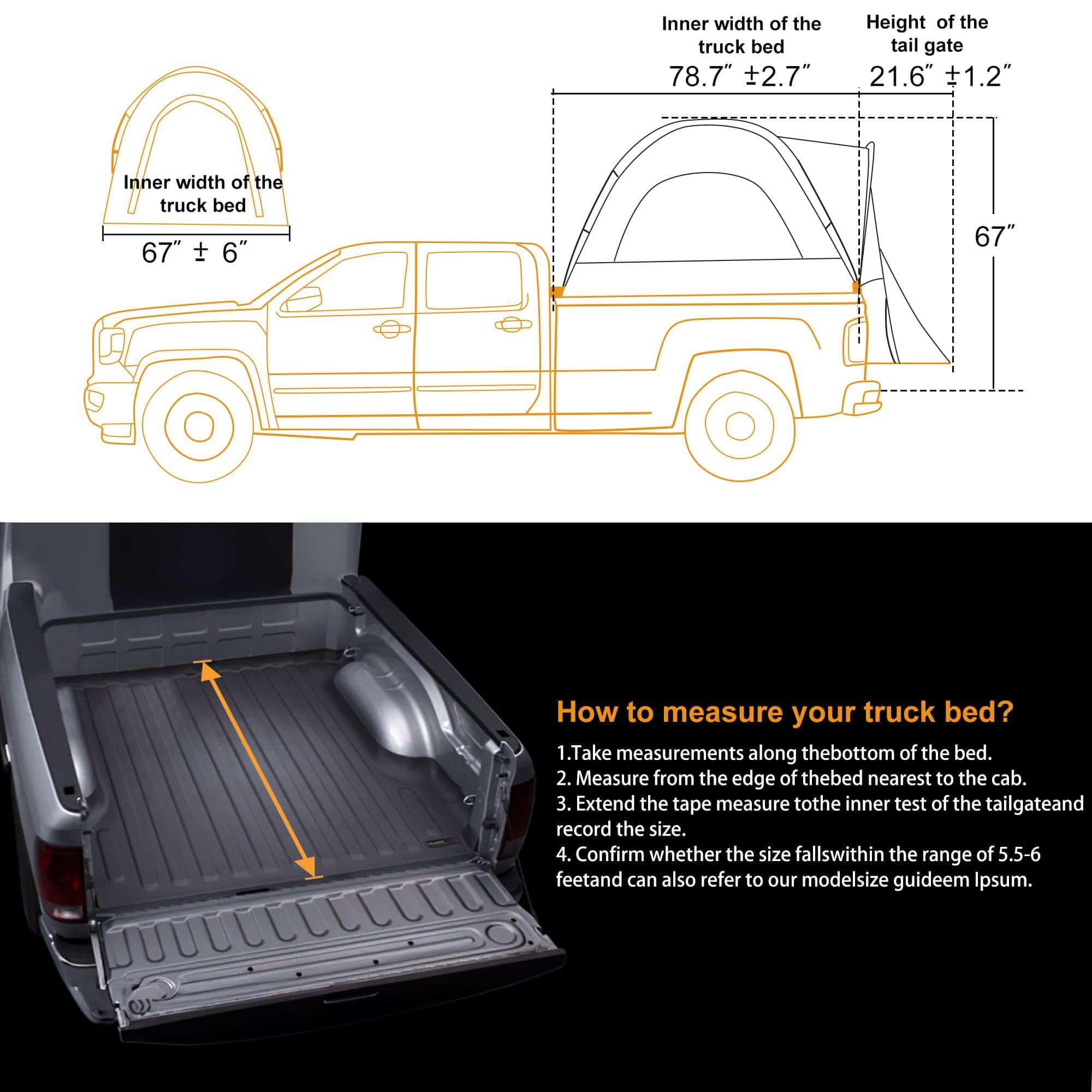 Casa de Campamento para Camioneta Pickup DOBEWOW, Doble - Imagen 6
