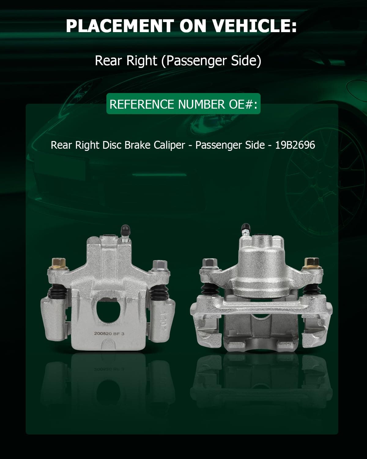 Pinza de Freno Trasera Derecha SCITOO con Soporte 19B2696 - Imagen 7