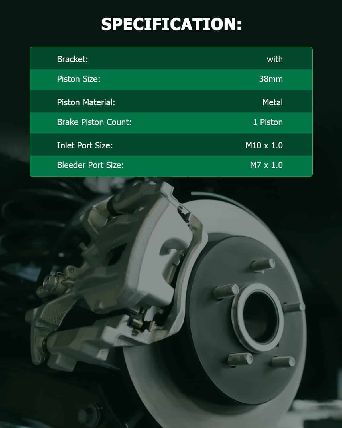 Pinza de Freno Trasera Derecha SCITOO con Soporte 19B2696 - Imagen 3
