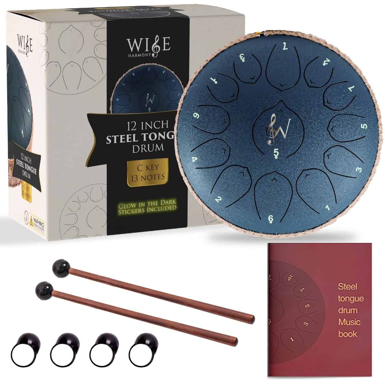Wise Harmony Steel Drum, Tambor de Lengüetas de Acero de 12