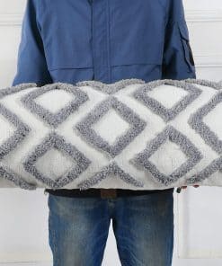 NUYECY Funda de Almohada Extra Larga con Patrón de Diamante