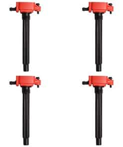 Conjunto de 4 Bobinas de Encendido Rojas Compatibles con