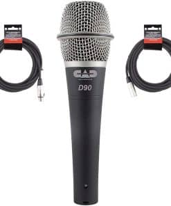 Bundle de Micrófono Dinámico de Mano CAD Audio D90 con 2