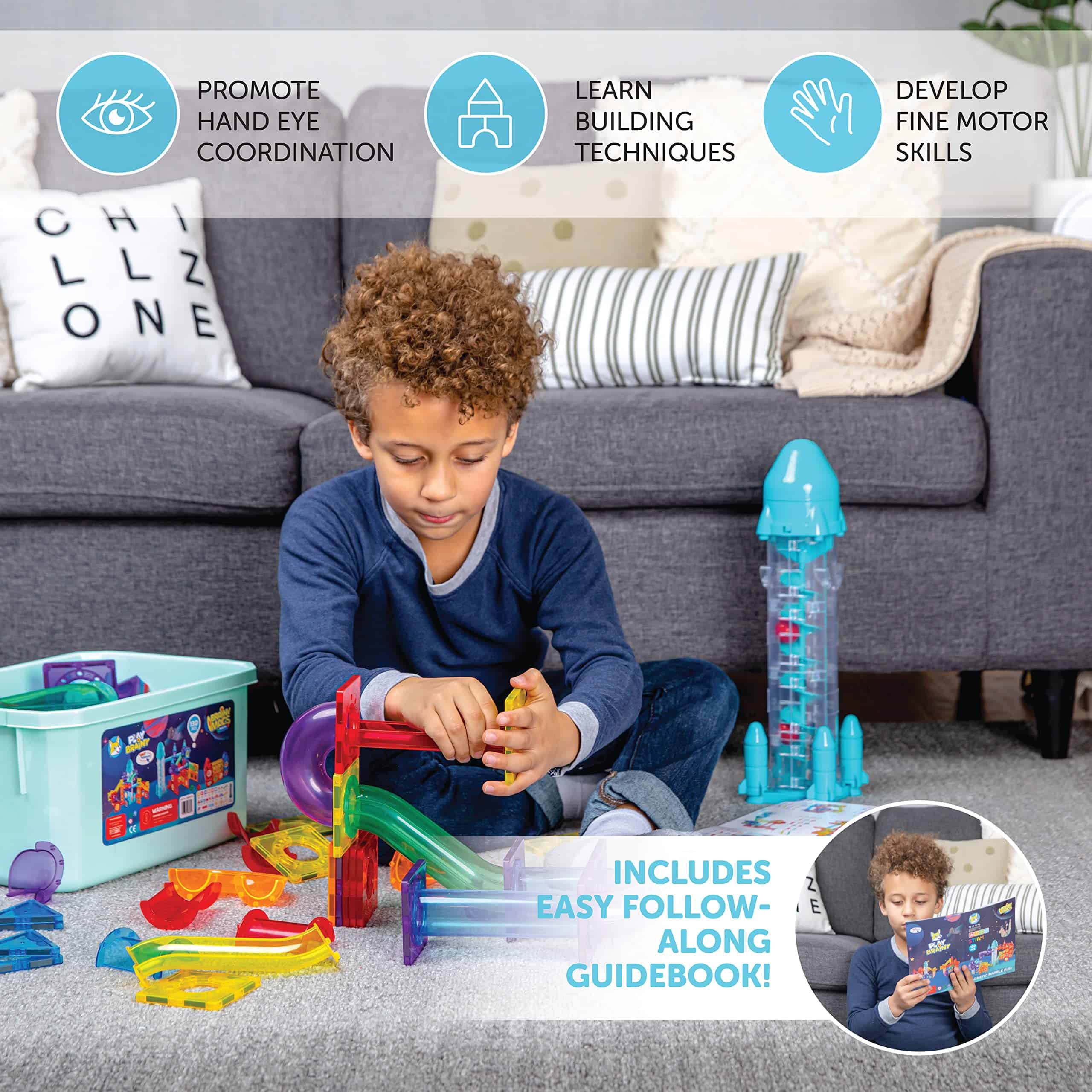 Juego de Canicas Magnéticas Play Brainy para Niños de 3 - Imagen 4