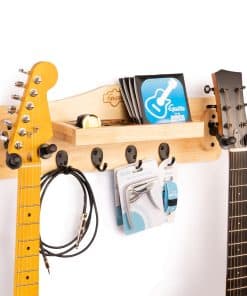 Soporte de Pared para Guitarra GUITTO con Estante de Madera