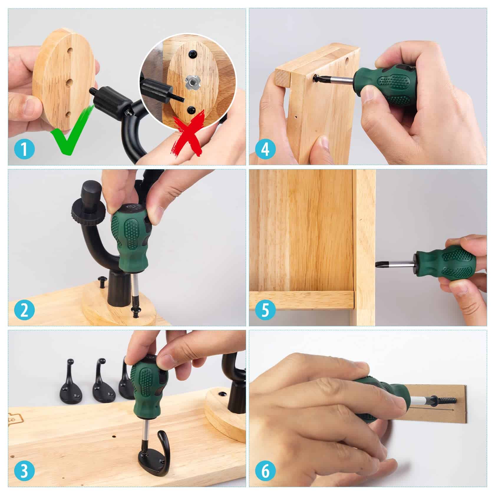 Soporte de Pared para Guitarra GUITTO con Estante de Madera - Imagen 4