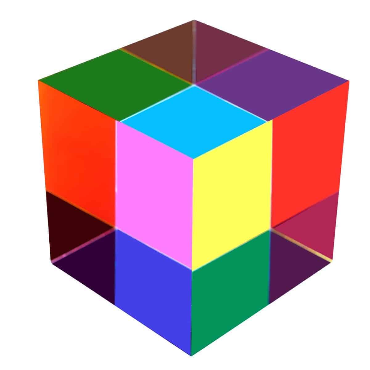 ECBANLI CMY Mixing Colour Cube, 70mm (2.75 pulgadas) Cubo