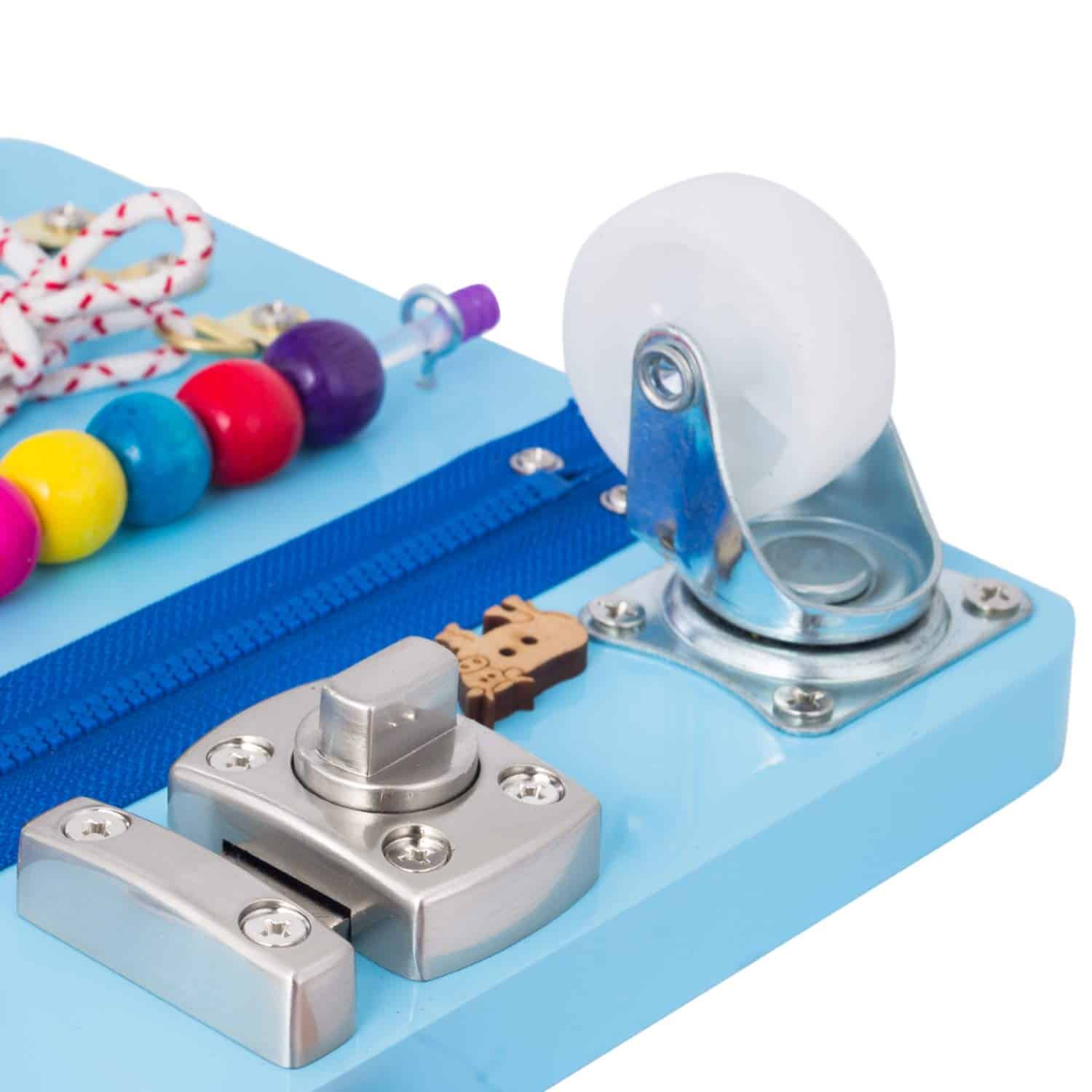 Tablero Montessori EBIOO Busy Board Azul - Tablero - Imagen 4