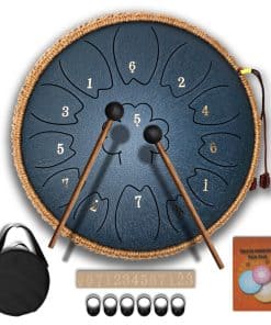 Ebusin Tambor de Lengua de Acero, Tambor de 12 Pulgadas con