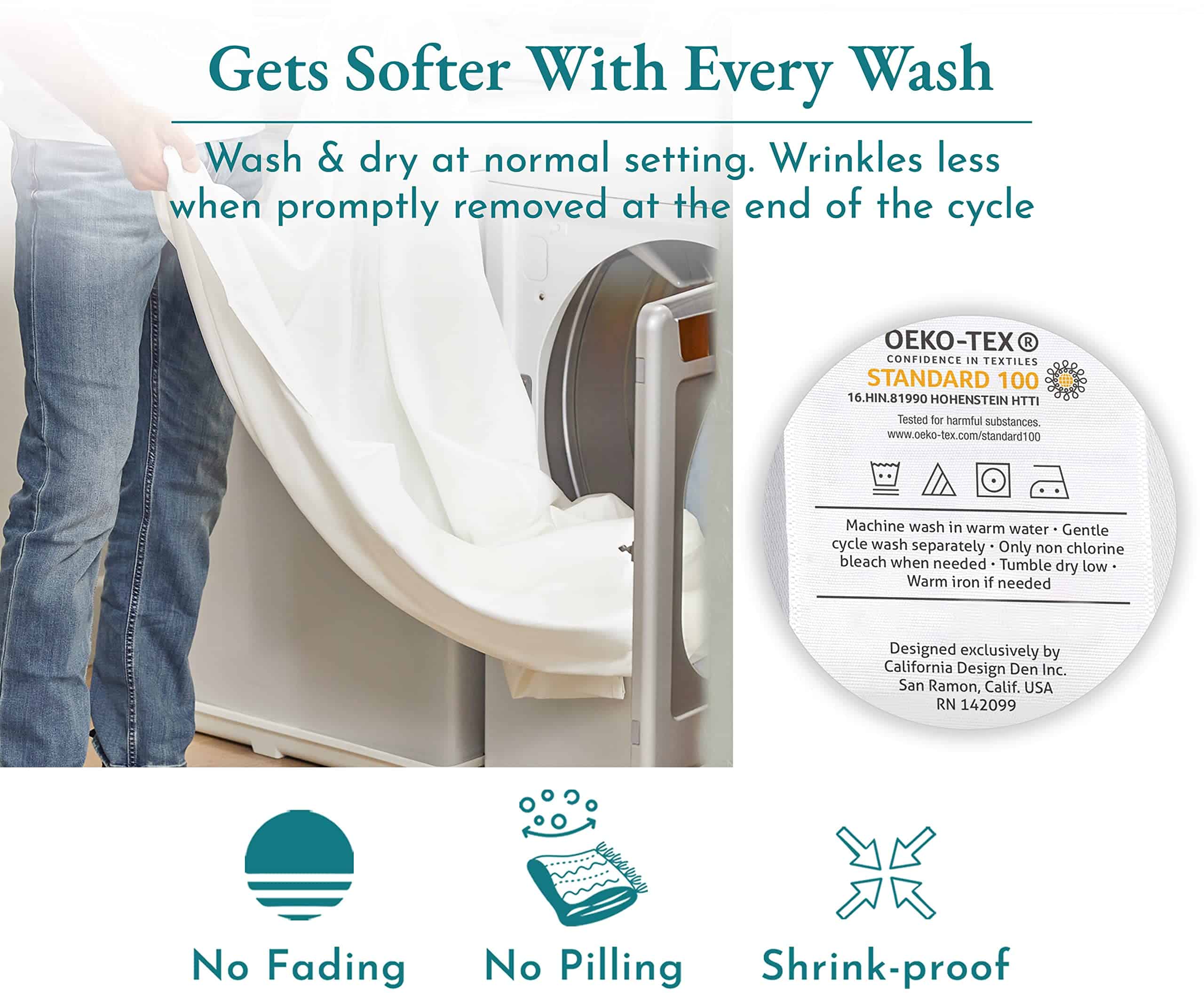 Sábana Ajustable California Design Den King, Sateen de - Imagen 7