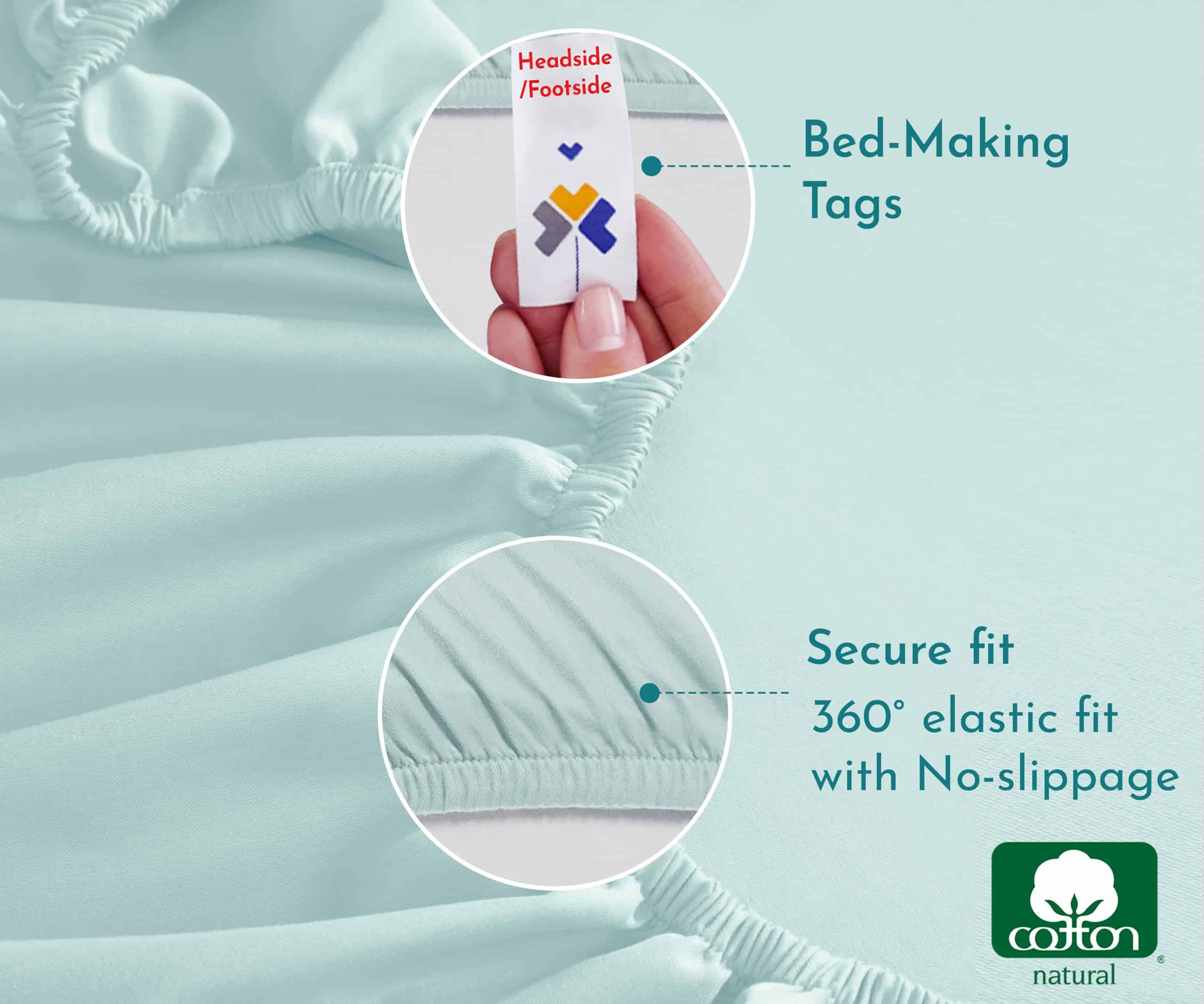 Sábana Ajustable California Design Den King, Sateen de - Imagen 4