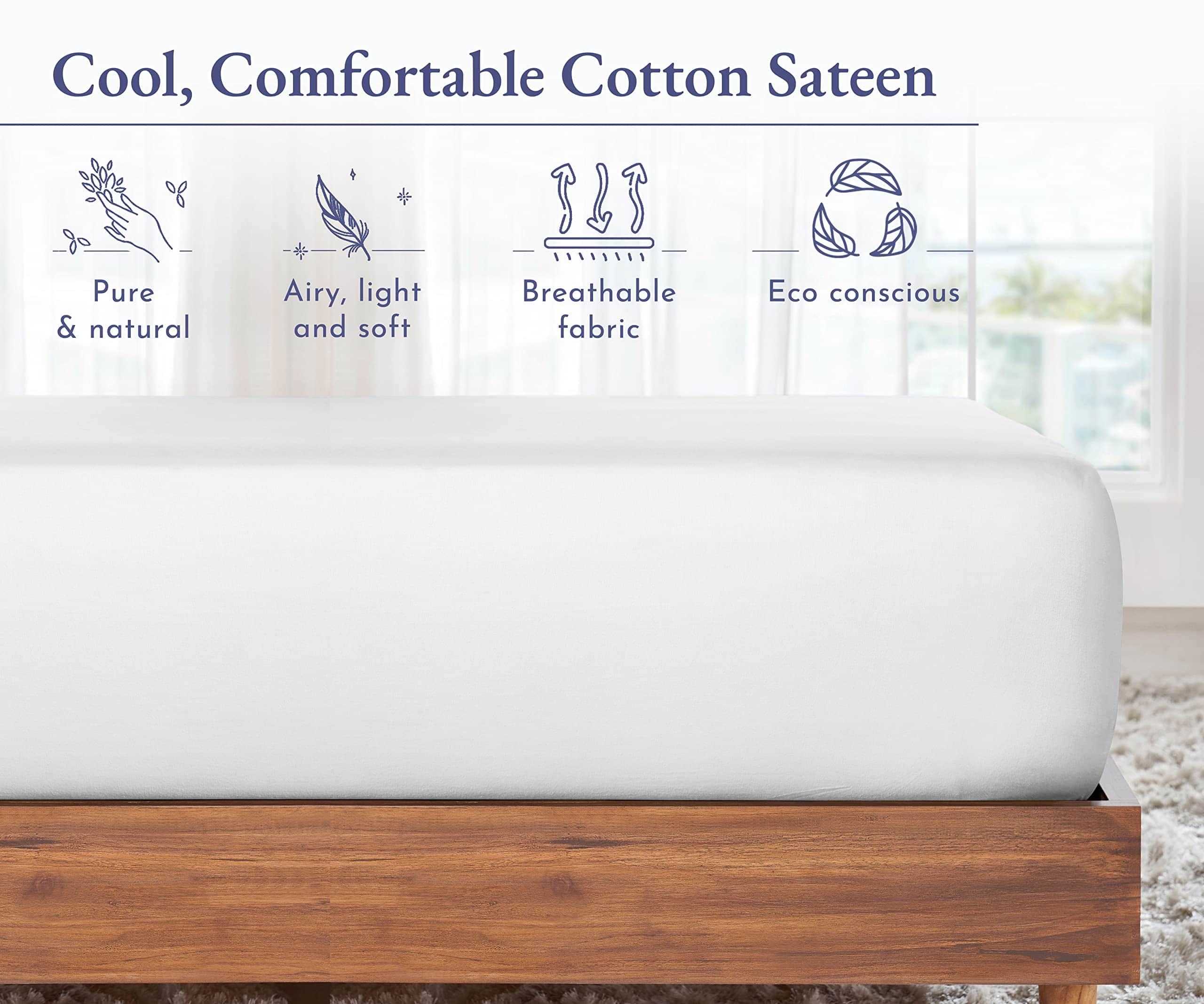 Sábana Ajustable California Design Den King, Suave 100% - Imagen 5