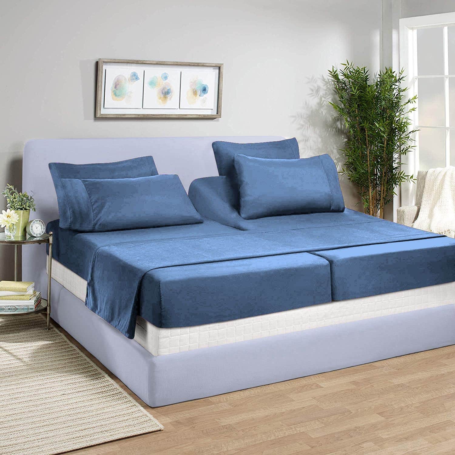 Juegos de sábanas para cama ajustable Split California