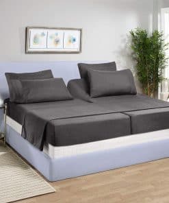 Juego de sábanas para cama ajustable Split -Gris Oscuro