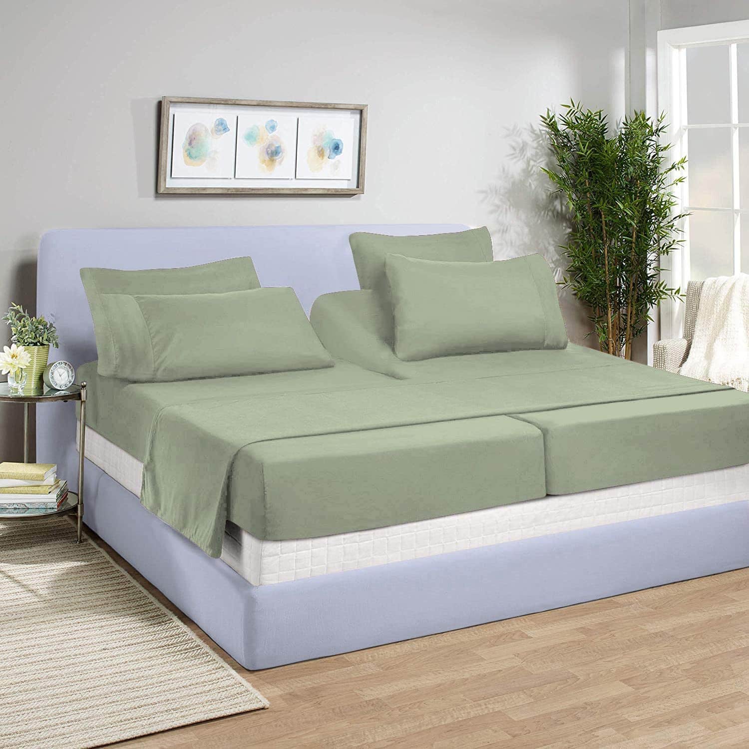 Juego de sábanas ajustables de 800 hilos de algodón egipcio