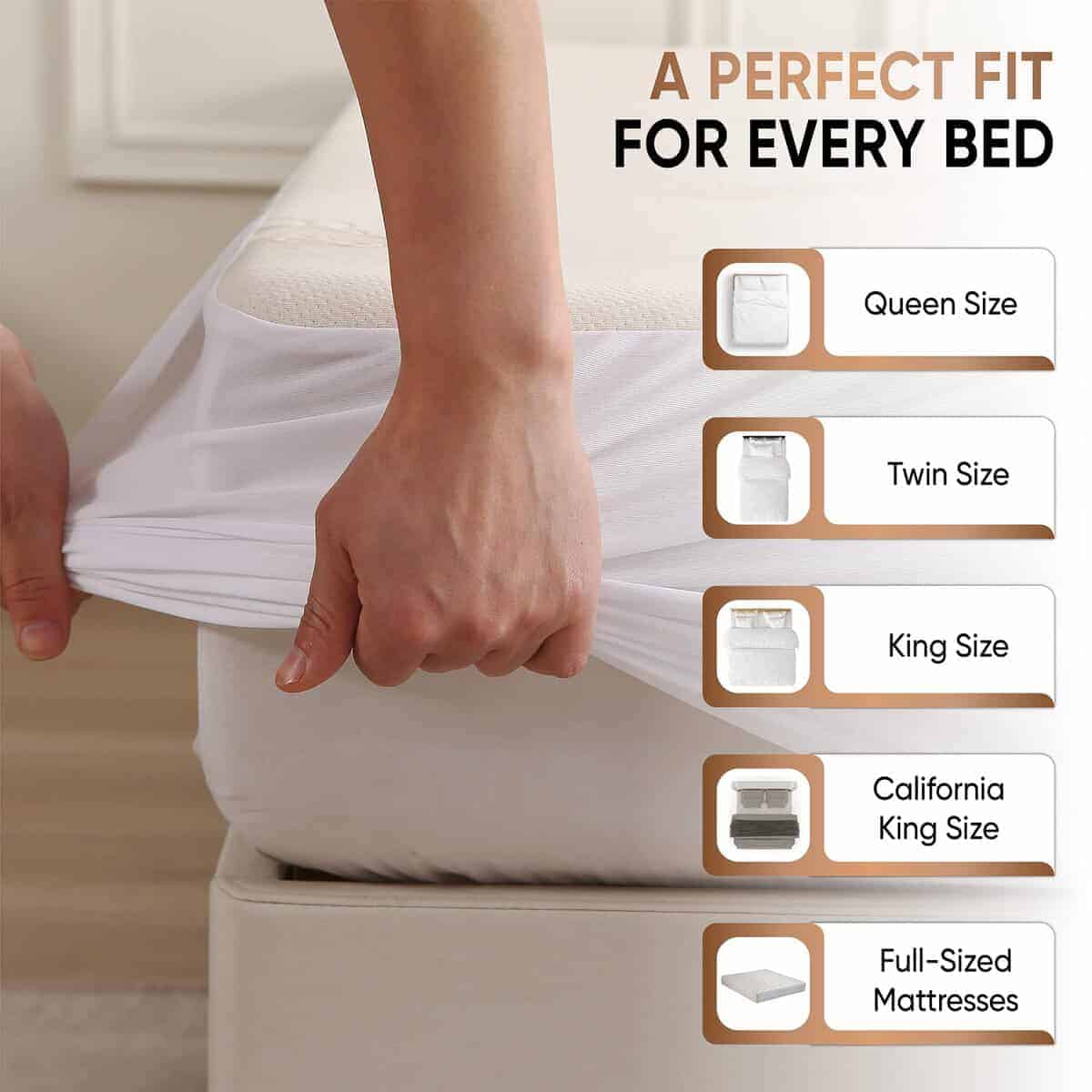 Protector de Colchón Orgánico Impermeable California King - - Imagen 6