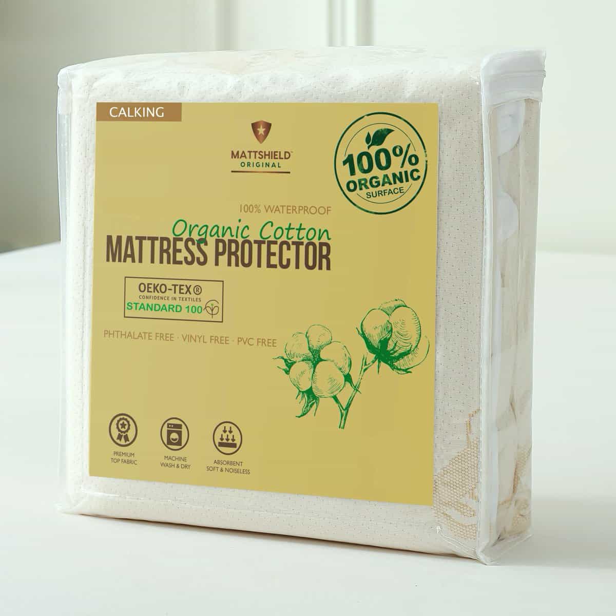 Protector de Colchón Orgánico Impermeable California King -