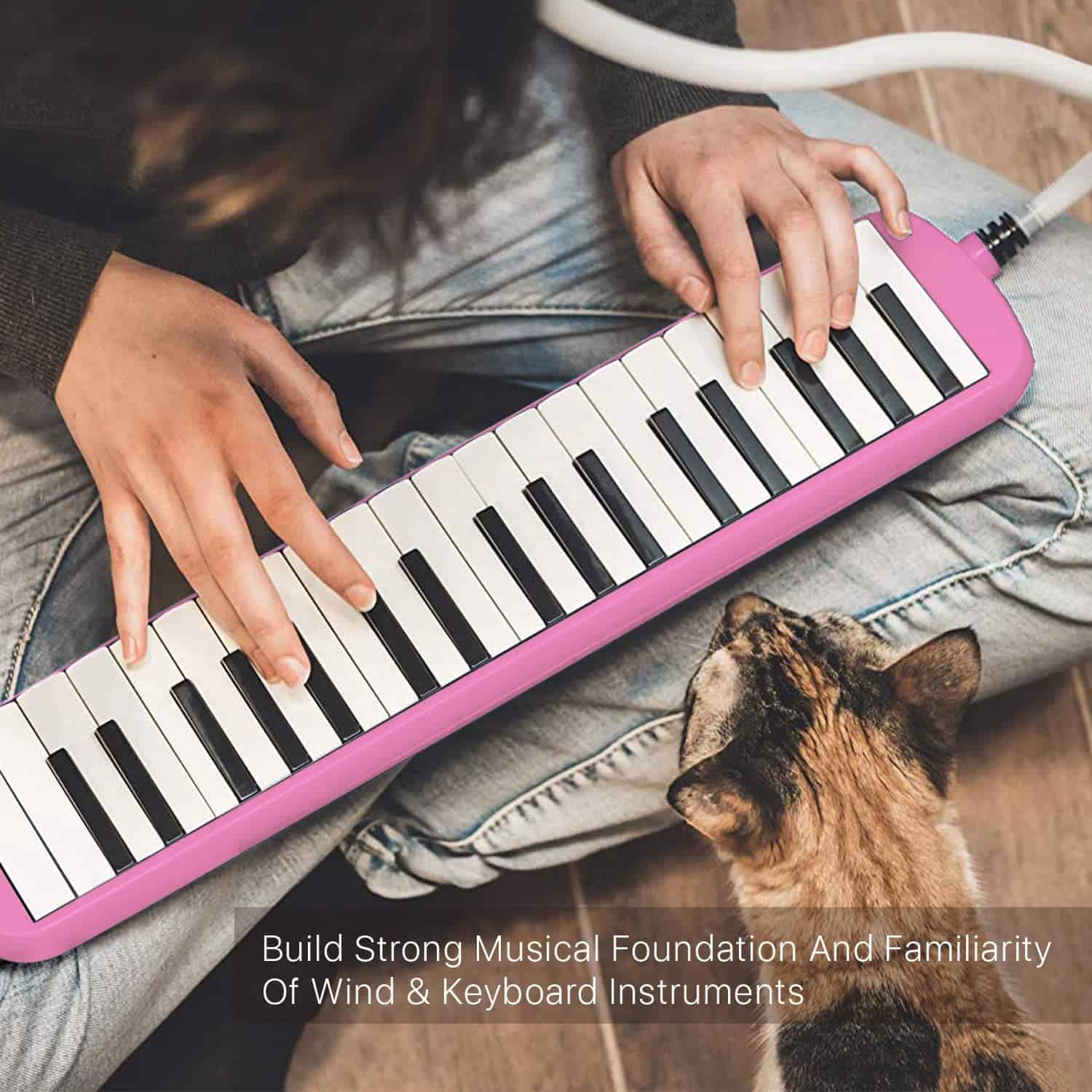 Melódica Flexzion 37 Teclas Teclado de Aire Piano para - Imagen 7