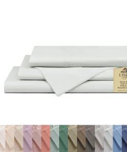 Juego de sábanas de algodón 100% percal Linen Home tamaño