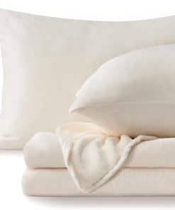 BEDELITE Juego de sábanas de Franela para Cama Individual -