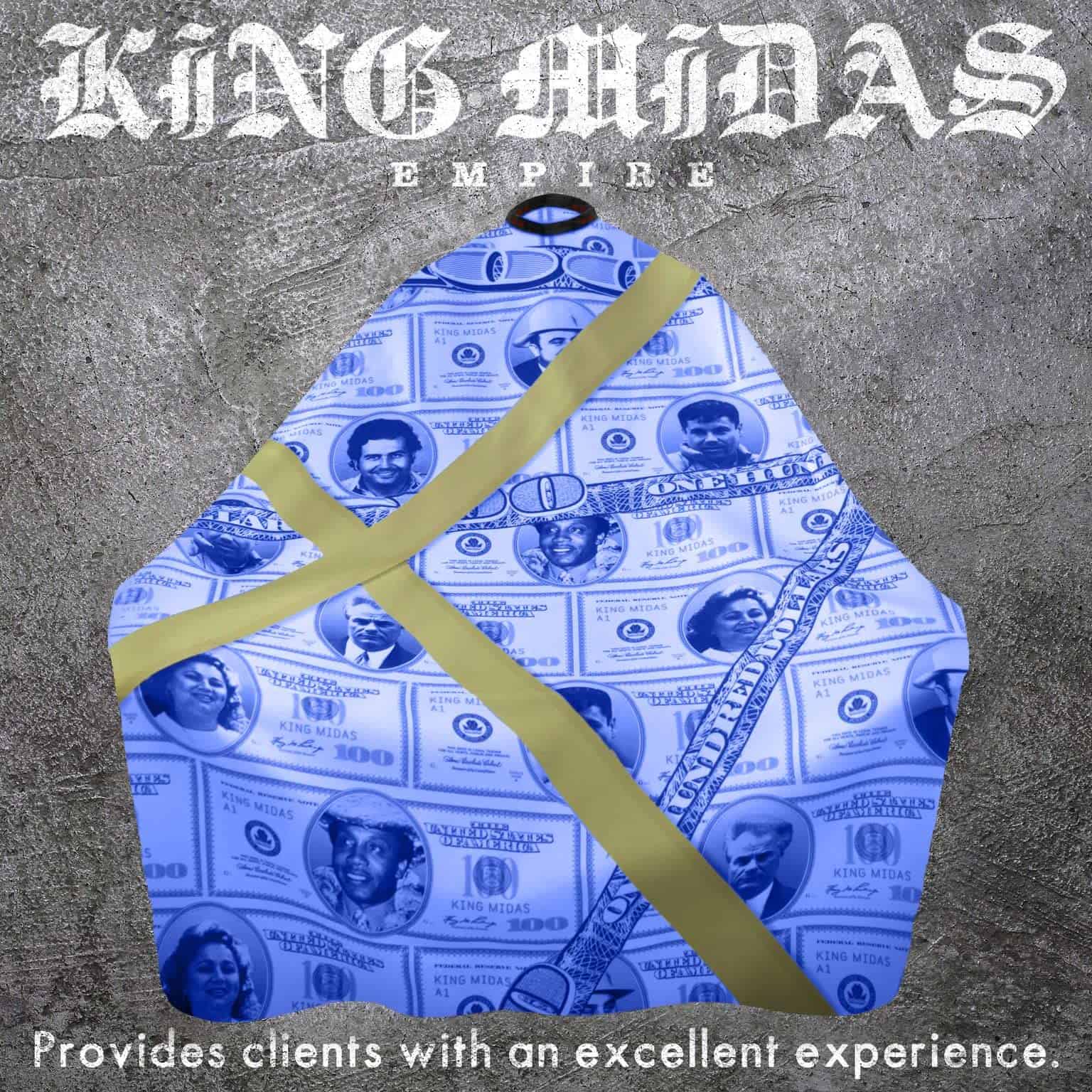 Capa de Barbero King Midas Empire Boss Money - -Azul - Imagen 7