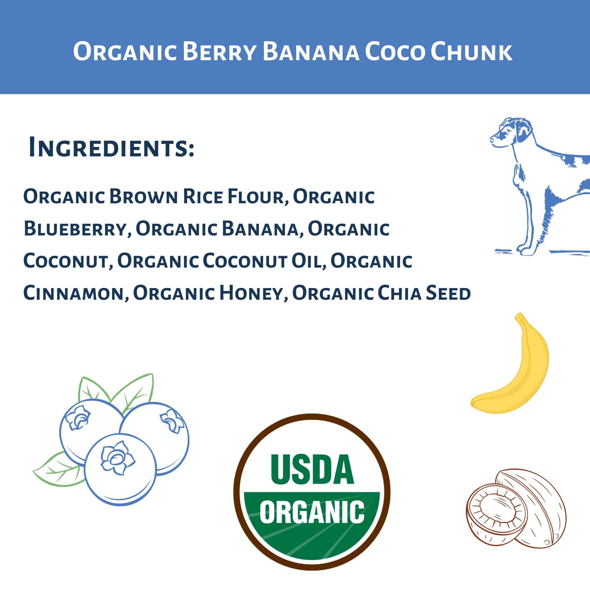 Galletas Orgánicas de Blueberry Banana Coco para Perros de - Imagen 7