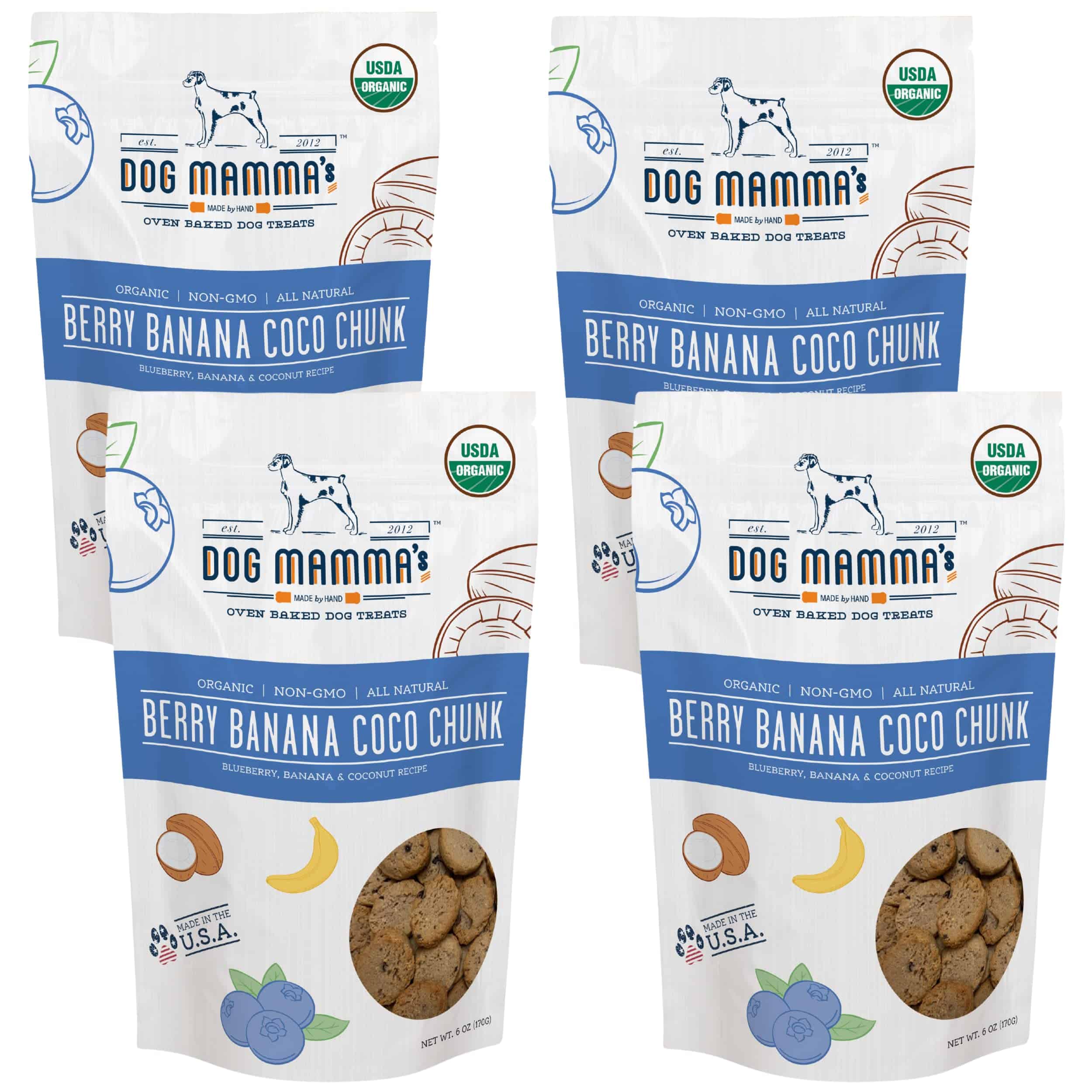 Galletas Orgánicas de Blueberry Banana Coco para Perros de