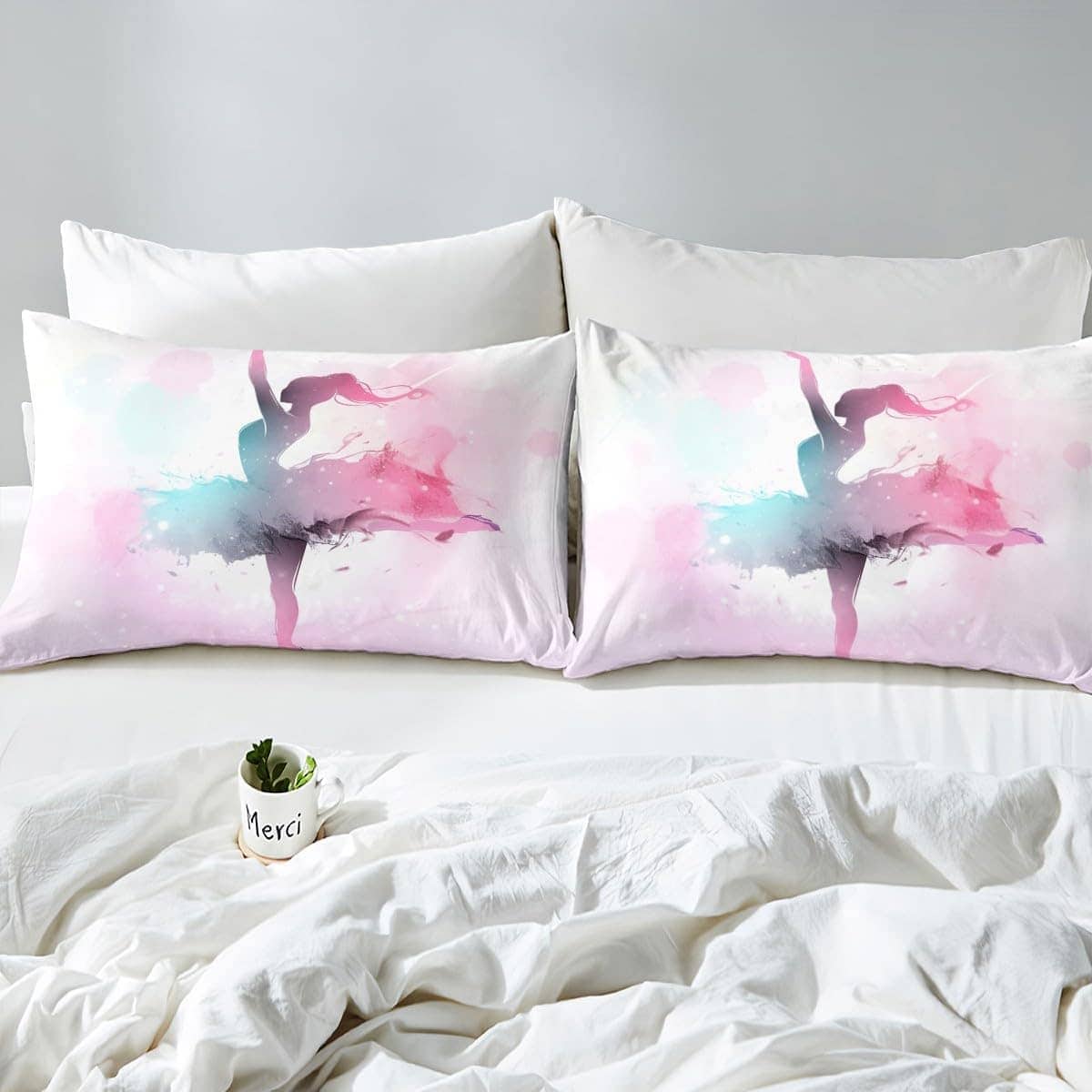 Funda de Edredón Bailarina Girl, Juego de Ropa de Cama Azul - Imagen 6