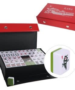 Juego de Mahjong chino lukar de 144 fichas grabadas en