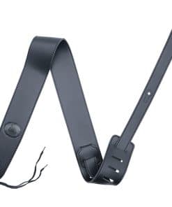Correa de guitarra de cuero negro MOCK ST: Ajustable,