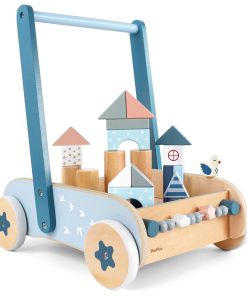 Par de Par de Madera Andador para Bebés, Andador de Empuje