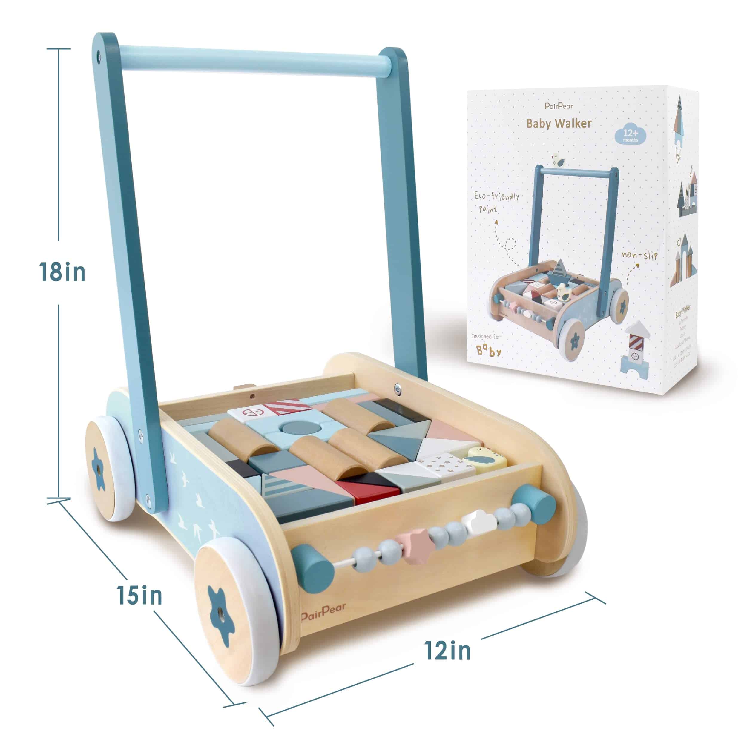 Par de Par de Madera Andador para Bebés, Andador de Empuje - Imagen 8