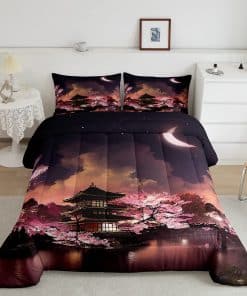 Juego de Edredón de Estilo Japonés Tamaño King Bloom Cherry