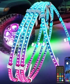 Kit de luces de aro de rueda LED de colores cambiantes de