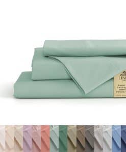 Juego de Sábanas 100% Algodón Percale Linen -Pastel Turk