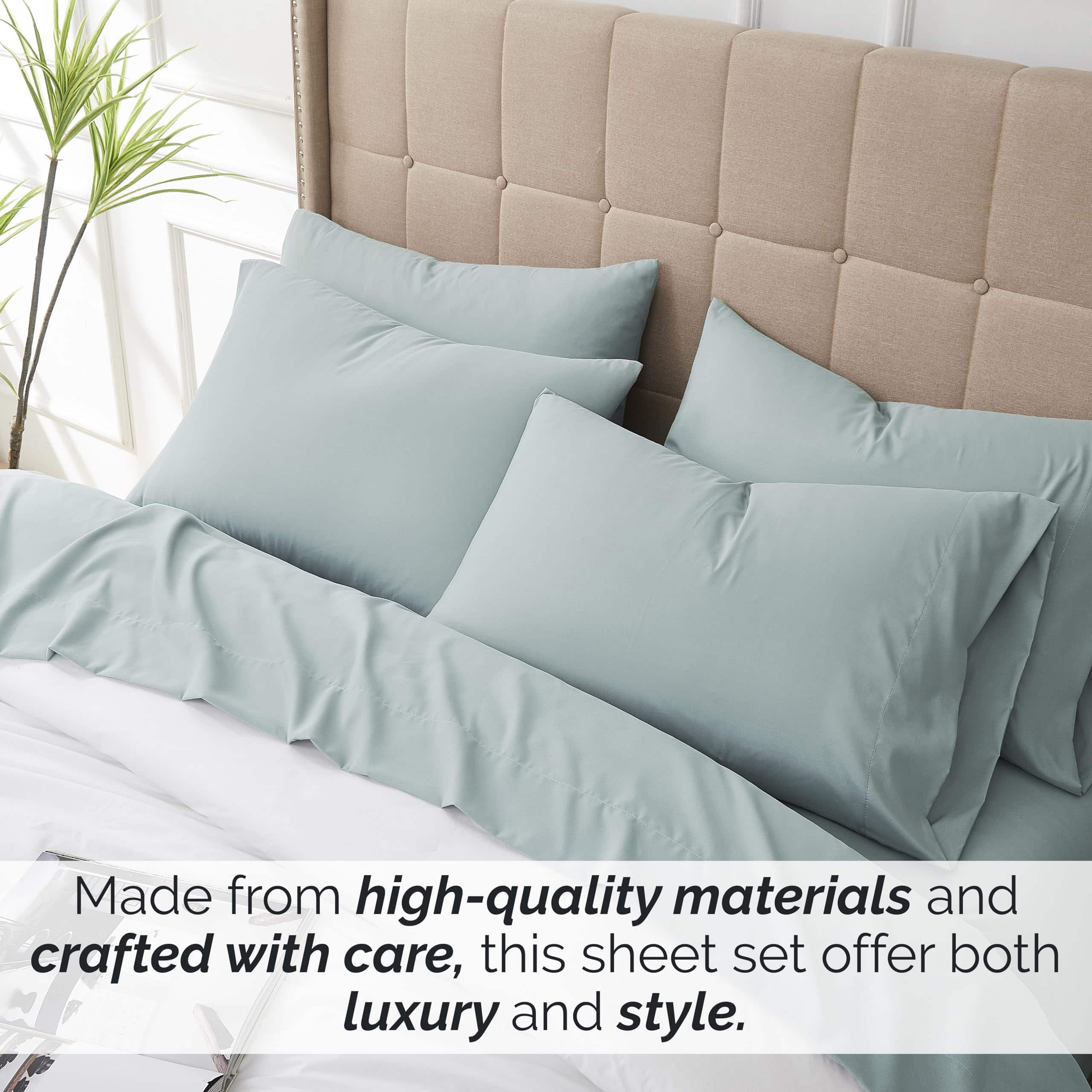 Juego de Sábanas de 6 Piezas Southshore Fine -Azul Cielo - Imagen 5