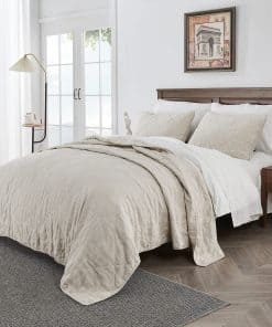 Juego de Edredón de Lino SÍMBOLO DE VICTORIA Tamaño King-3