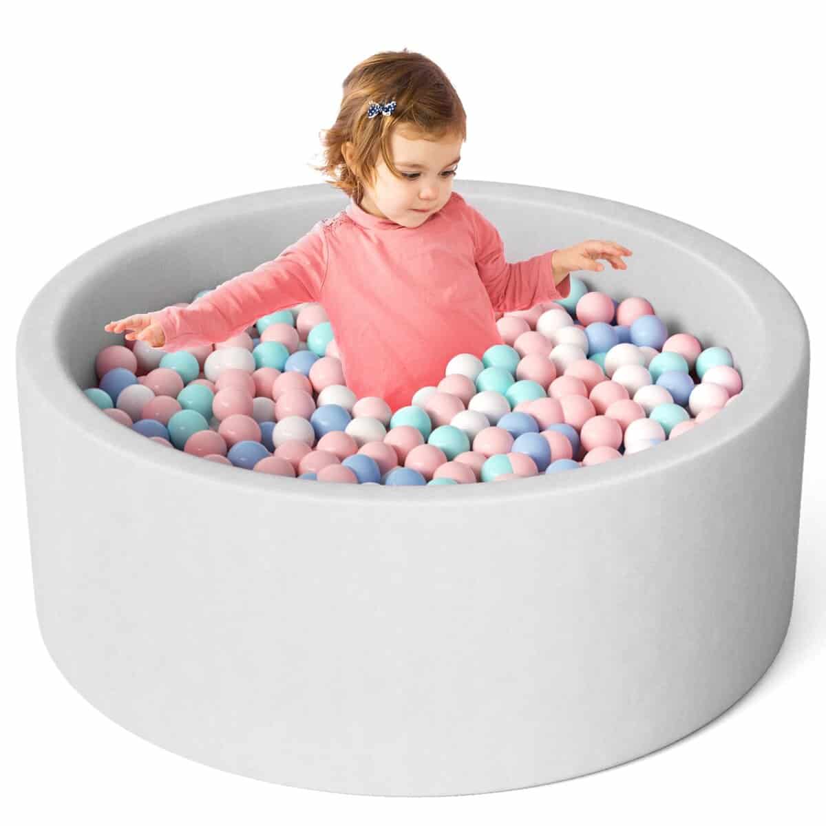 ZOEFOYS Foam Ball Pits para Niños Pequeños, -Gris
