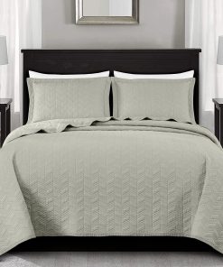 Chezmoi Collection Roswell Juego de Colcha de 3 Piezas 100%