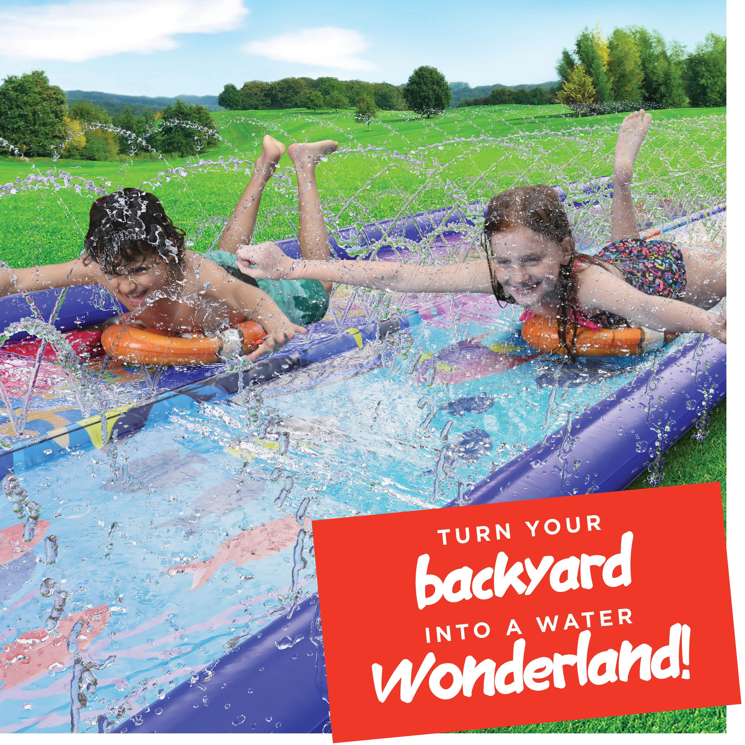 Deslizadero de Agua Bajo el Mar Dual - 18 Pies X 5 Pies con - Imagen 8