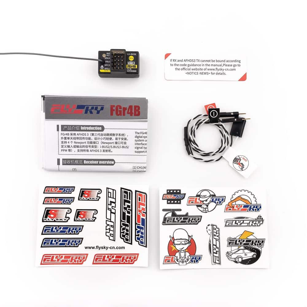Receptor Flysky FGr4B 2.4G 4CH 3 AFHDS 3 Micro Mini PWM PPM - Imagen 7