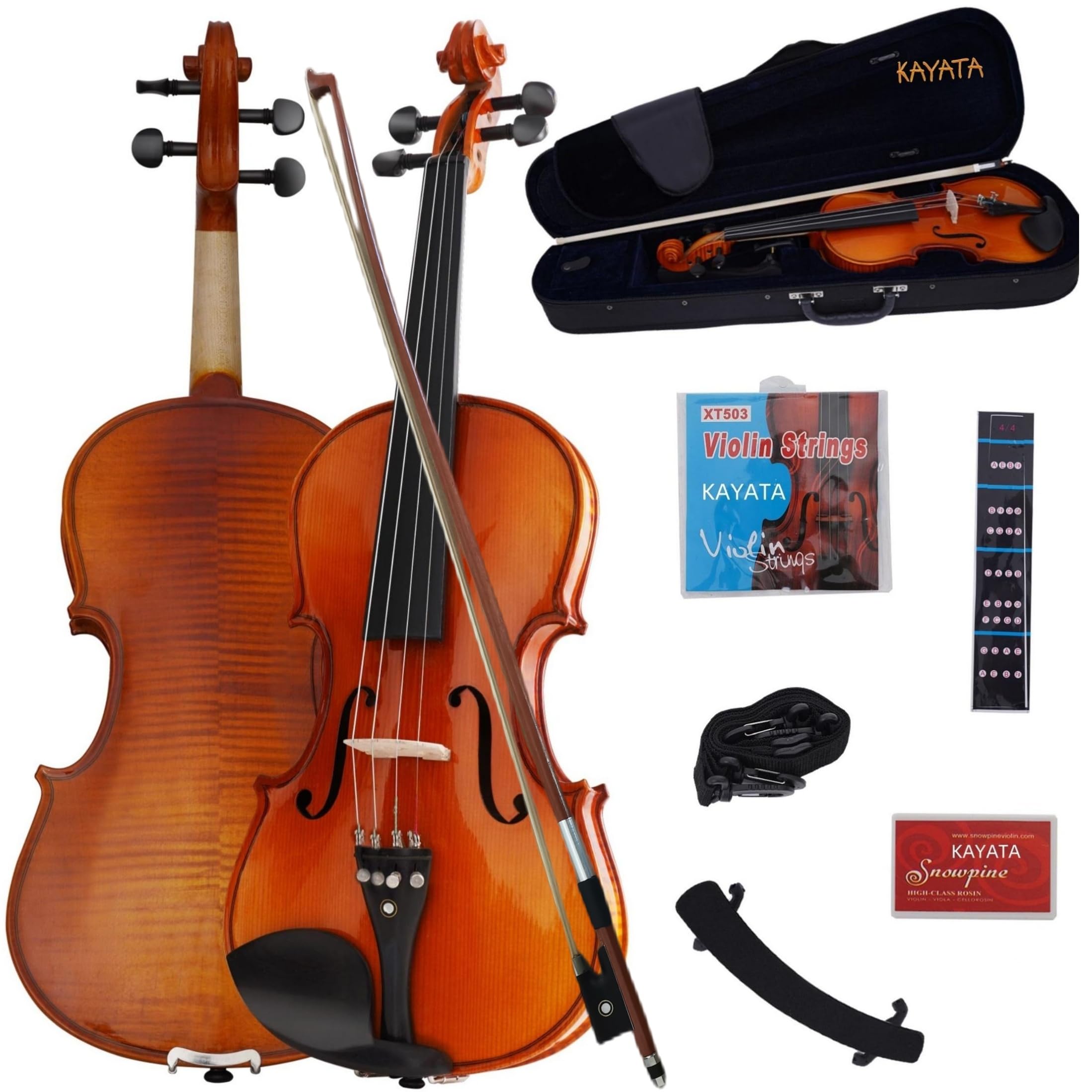 Violín 4/4 KAYATA para Principiantes, Niños y Adultos - Kit